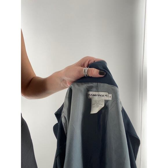 Vintage 90s Rampage Blue Gray Button Down Blazer Size 3 (Small) - Picture 3 of 5